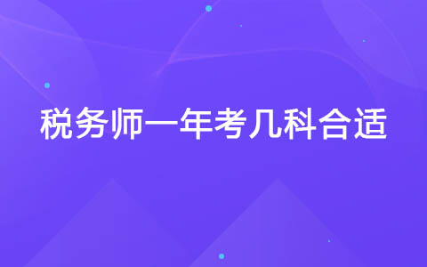 稅務(wù)師一年考幾科合適