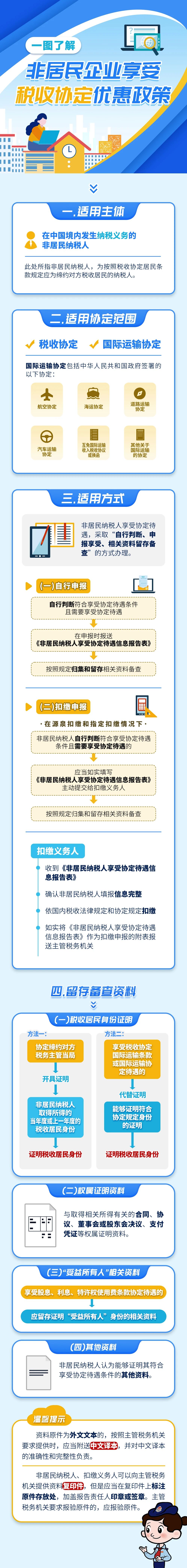 一圖了解非居民企業(yè)享受稅收協(xié)定優(yōu)惠政策