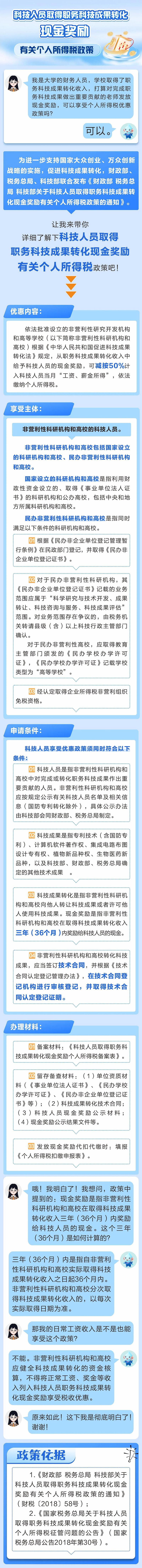 科技人員取得職務科技成果轉化現(xiàn)金獎勵有關個人所得稅政策