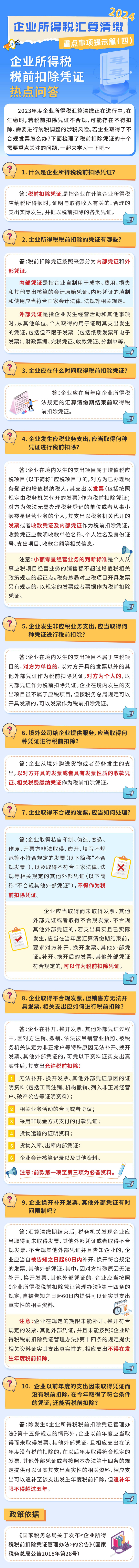 企業(yè)所得稅匯算清繳重點事項提示篇｜企業(yè)所得稅稅前扣除憑證熱點問答