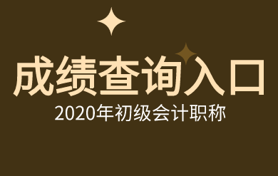 2020年初級會計職稱考試成績查詢入口正式開通！