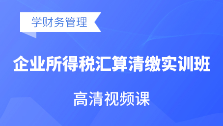 企業(yè)所得稅匯算清繳實訓(xùn)班