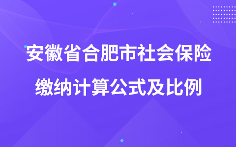 安徽省合肥市社會保險繳納計算公式及比例