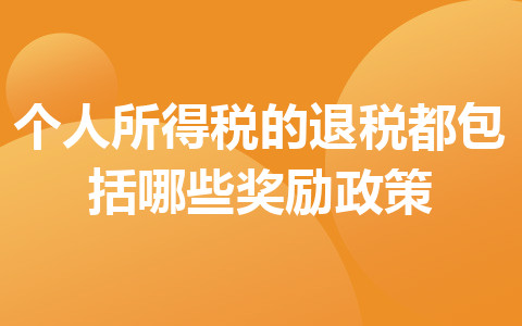 個(gè)人所得稅的退稅都包括哪些獎(jiǎng)勵(lì)政策